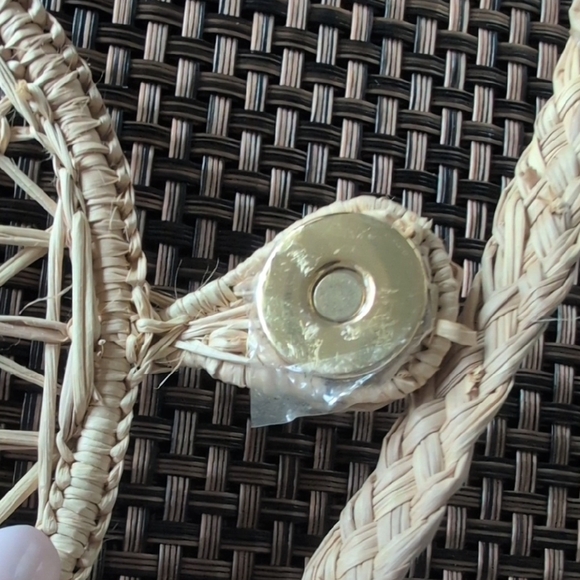 Kaanas by Anthropologie Cream Accent Basket with Intricate Design - Picture 9 of 11